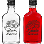 Browin Flaski stiilis pudel 631768, 200 ml, must kruvi kork, dekoratiivne 'Kodune lik&ouml;&ouml;r' tr&uuml;kk, 1 tk.