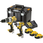 Dewalt 18V XR&reg; 2- t&ouml;&ouml;riista Harjadeta Komplekt DCK276P3T-QW, 3 x 5Ah Aku, 1 x DCD996, 1 x DCF887, 1 x DCB115 Laadija, 1 x TSTAK VI