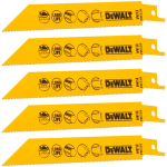 Dewalt m&otilde;&otilde;ksaag DT2384-QZ 152mm 18TPI, 5 tk, Bi-Metal, 1.4mm hambavahe, kollane v&auml;rv, blisterpakend