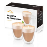 ETA Cappuccino tassid ETA418193010, 240ml, 2 tk, N&otilde;udepesumasinas pestav, Borosilikaatklaas