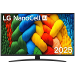 Lg Teler 43NANO81A6A, 109.2 cm, 4K Ultra HD, Wi-Fi, Bluetooth, Nutikas TV, 3xHDMI, 2xUSB, 20W, 4 tuuma
