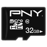 Pny M&auml;lukaart MicroSDHC P-SDU32G10PPL-GE, 32GB, Class 10, UHS-I, l&ouml;&ouml;gikindel, veekindel, SD adapter
