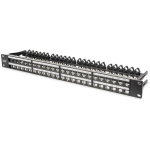 Digitus Patch Panel DN-91424, 48 pesa, 19 '', 1U, must, keystone moodul