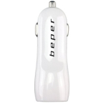 Beper USB auto laadija XUADA010, 17.5x8x3cm, valge, &uuml;lepinge, &uuml;lekuumenemise, l&uuml;hise kaitse