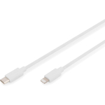 Digitus DB-600106-020-W, USB-A Lightning MFI C89, 2m, valge, topeltvarjestatud, 30 AWG