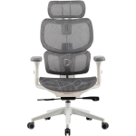 Onex Ventra Premium Mesh m&auml;ngukontoritool ONEX-VENTRA-WH, valge, 125kg, 5 ratast, reguleeritav peatoe, 3D k&auml;etoed, ergonoomiline