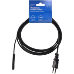 SAVIO CL-105 toitekaabel, 3m, 2x0,5mm&sup2;, 250V, 2,5A, C7, Euro pistik, must