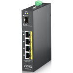 Zyxel RGS100-5P-ZZ0101F l&uuml;liti, 4xGbE, 1xSFP, PoE+ 120W, L2, IP30, metall