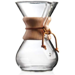 Chemex Classic kohvikeetja 28068001012, 0,9L, 6 tassi, klaas, puit, k&auml;sitsi