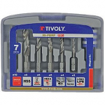 Puurikomplekt metallile &Oslash;3-10mm (7tk.), 1/4 "HEX TIVOLY