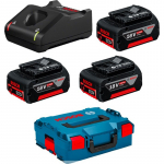 Laadija ja akud 18V, 3x5Ah + GAL 18V-40 +LB 0615990L3T BOSCH