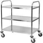 Roostevabast terasest teenindusk&auml;ru n&otilde;ude ja tarvikute transportimiseks 3 riiulit 50kg riiuli kohta 860x530x950mm YG-09091 Yato