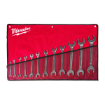 DIVPUSĒJO UZGRIEŽŅU ATSLĒGU KOMPLEKTI, DOUBLE OPEN END SPANNER SET - 12 PC, 4932492714 MILWAUKEE
