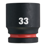 SHOCKWAVE&trade; IMPACT DUTY TRIECIENIZTURĪGAS UZGRIEŽŅU MUCIŅAS, 33 MM 3/4" IMPACT SOCKET STD - 1PC, 4932480370 MILWAUKEE