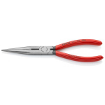 Snipe Nose Side Cutting Pliers, Knipex, 26 11 200 SB, melnā krāsā, 200 mm, cietā stieplei līdz 2.2 mm, vidēji cietai stieplei līdz 3.2 mm