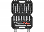 &Scaron;oka absorbe&scaron;anas instrumentu komplekts, YATO, YT-06282, 19 daļas, 1/2" (12.7 mm) izmērs, piemērots VW, Audi, Mercedes, Ford un citiem automobiļiem.