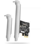Axagon PCIe 2x SATA 6G kontroller PCES-SJ2, 2 SATA 6 Gb/s, JMicron kiip, kinnitus sisaldub