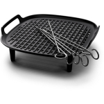 Philips &otilde;hufrit&uuml;&uuml;r HD9959/00 grillikomplekt, grillip&otilde;hi ja vardad, 6 vardad, alumiinium, 213 mm, 209 mm, 65 mm