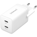 Intenso toiteadapter 7804012, 2x USB-C, 100-240 V, 40 W, kiire laadimine, valge