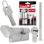 Tvardy Luku silinder koos nupuga T01402, 30/40G mm, 3 v&otilde;tit, alumiinium, messing, 50,000 ts&uuml;klit, kinnituss&uuml;steem kaasas