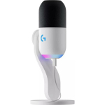 Logitech Lauamikrofon Yeti GX 988-000576, 616g, valge, 2m, USB Type C, 60-18500Hz, LIGHTSYNC RGB, superkardioid