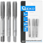 Geko Taps, G38319, M8x1,25mm, 3 tk, HSS, DIN 352, sisemise keermestamise jaoks