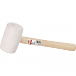 Kummist haamer, valge, puidust vars 900g KRT904006 KREATOR