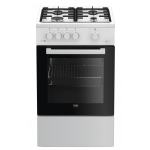 Beko Gaasipliit FSG52020FW, 4, Butaan/Propaan, 60L, A, 2 klaasi, termostaat, valgustus