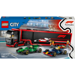 Lego F1 veok 60445, 1086 t&uuml;kki, 5 minifiguuri, 8+ aastat, madal haagis, Formula 1 simulaatori ruum