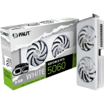 Palit Graafikakaart GeForce RTX 5060 White OC NE75060U19P1-GB2063M, 8 GB, GDDR7, 2 x HDMI, 3 x DisplayPort, 128 b, DLSS 4