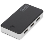 Digitus 4-port USB keskjaam DA-70231, 4x USB 3.0, must, aktiivne, &uuml;hilduv Windows Vista/XP/7