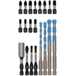 Bosch PRO 2608521U83, 20 tk. l&ouml;&ouml;kkeeraja ja puuriterade komplekt, 25-55mm, PH2-PZ2, T15-T30, HEX-9, 5-8mm