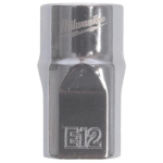 Milwaukee 4932498852, 3/8" Torx pesa E12, sisemine ruut, kroomitud, 4 lamedat k&uuml;lge