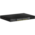 Zyxel GS1920-24HPV2 hallatav l&uuml;liti, 24xGbE, 4xSFP, PoE 375W, 56Gbit/s, 42Mpps, 256MB, 32MB, 1.5MB, must