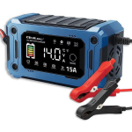 Qoltec 52496 Laadija 12V 15A, AGM GEL SLA EFB LiFePO4, LCD, UVP SCP OVP OTP, kaitse vastupidise polaarsuse eest