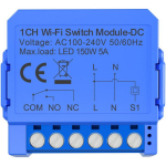 Avatto WSM16-DC-1 nutikas 1-kanaliline WiFi l&uuml;litusmoodul, 100-240V AC, 5A, IP20, 2.4GHz