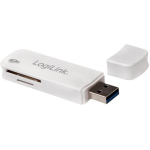 LogiLink CR0034A kaardilugeja, USB 3.2 Gen 1, 5 Gbit/s, SD/SDHC/SDXC, microSD, Plug&Play, valge