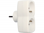 Zemējuma adapteris ar 2 kontaktligzdām, VOREL, 72404, 16A, 230V, bērnu aizsardzība