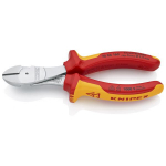 Augstas izturības diagonālie griezēji, Knipex, 74 06 160 SB, hromēti, izolēti rokturi, 160 mm garums, grie&scaron;anas jauda līdz 3.4 mm.