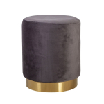 Kāju soliņ&scaron; LA PERLA D35xH42cm, materiāls: samta audums, krāsa: pelēks 84606 Allit