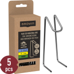 Roostevabast terasest topeltkonksud kalade suitsutamiseks 5 tk. BROWIN 311303, 3.5x3.5x12.3 cm