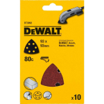 Dewalt Liivapaber DT3092-QZ 93mm x 93mm 80G 10 tk, C16 abrasiiv, paberip&otilde;hi, augustatud, detailide lihvimiseks