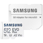 Samsung microSDXC EVO Plus m&auml;lukaart, MB-MC512KA/EU, 512 GB, 130 MB/s, UHS-I, U3, V30