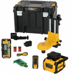 Dewalt P&ouml;&ouml;rdlaser DCLE15221G-QW, 0,05 mm/m, P&ouml;&ouml;rdlaser, IP66, 600m detektoriga, 40 tunni aku, ergonoomiline k&auml;epide
