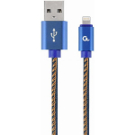 Gembird USB kaabel CC-USB2J-AMLM-1M-BL, 1m, 8 kontaktiga A-t&uuml;&uuml;pi, Lightning 8pin, 480Mb/s, 2.1A laadimine