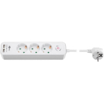 Goobay pikendus 41264, 3 pesa, 1.5 m, AC 230 V, AC 250 V, 3680 W, 2 x USB