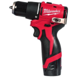 Milwaukee M12 BLPDRC-202C 4933500422, l&ouml;&ouml;kpuur, 12V, 2x2Ah, 40Nm, 10mm, 12+1 p&ouml;&ouml;rdemomenti, harjadeta, LED, kohvris
