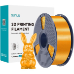 Sunlu PLA+ Silk Brass, 1.25 g/cm&sup3;, 9 g/10 min, 4.2 kJ/m&sup2;, 2760 MPa, 60.6 MPa, 65 MPa, 6.3%, 164 &deg;C, 53 &deg;C, 54 &deg;C, l&auml;ikiv, siidine