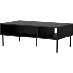 Cama Meble PALAZZO 400029 kohvilaud, 110x60x40 cm, matt must, puitlaastplaat, 5 jalga, riiul