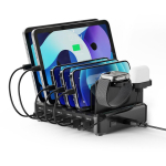 Ewent EW1335 laadija, 435344, 130W, 100-240V, 50/60Hz, 4xUSB-C PD 3.0, 2xUSB-A, 6 seadet, 2m, must